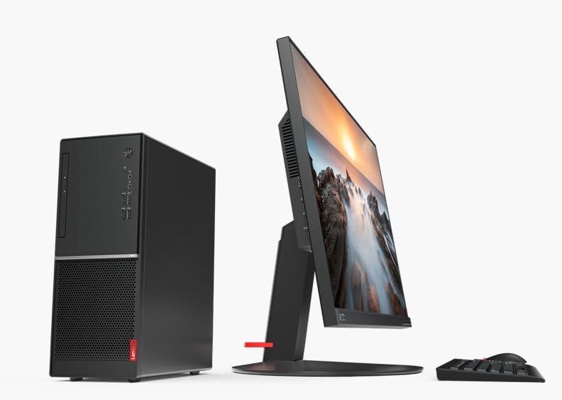 Lenovo V55t-15API – Ordenador Sobremesa, (AMD Ryzen 3 3200G, 8GB RAM, 256 SSD, Integrated AMD Radeon Vega 8 Graphics, Windos 10 Pro), Negro, – Teclado QWERTY Español, raton usb negro 3
