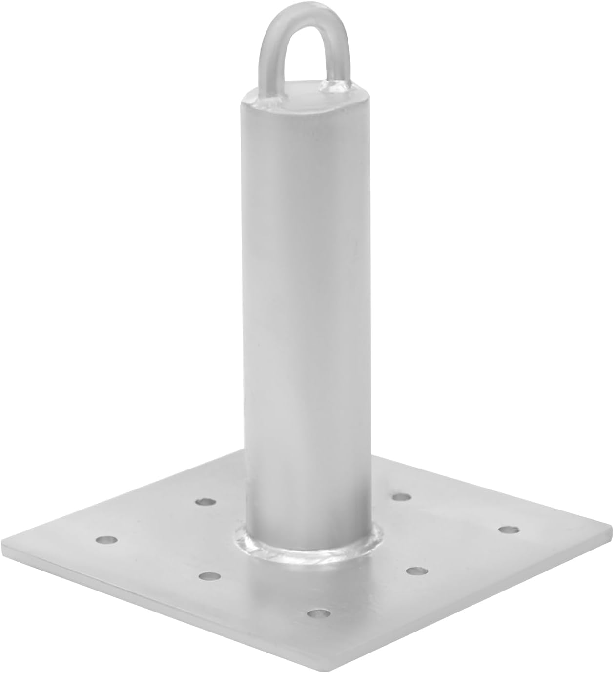 Heavy-Duty 12" Roof Anchor Post, 5000lb Break Strength, 8-Hole Galvanized Steel Fall Protection Anchor for Concrete, Wood, Metal