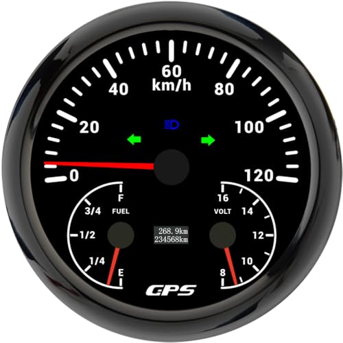 Velocímetro GPS de 110 mm con retroiluminación de 7 colores y medidor de nivel