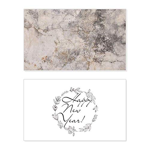 Tarjeta conmemorativa de Año Nuevo premium con acabado artístico Crackles Texture en relieve