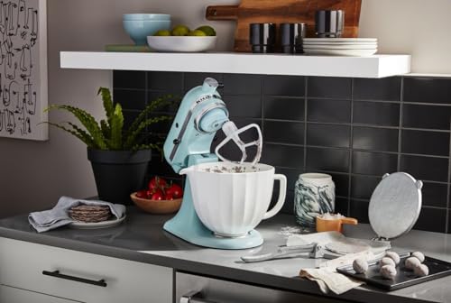 KitchenAid 5 Quart Ceramic Bowl for all KitchenAid 4.5-5 Quart Tilt-Head Stand Mixers KSM2CB5PWS, White Shell - Image 4