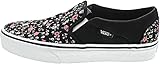 Vans Unisex Asher Canvas Low Platform Slip On Sneaker - Ditsy Floral Black/White 9.5