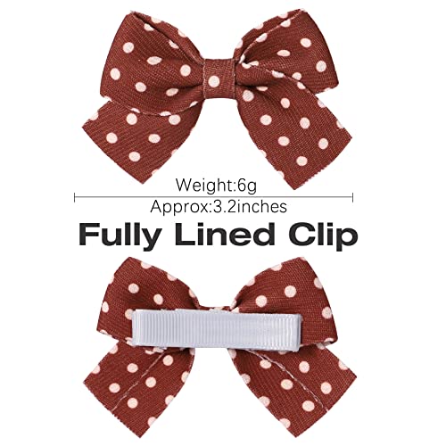 Hwyayoye Hair Bows For Toddler Girls,18 Pcs Leopard Patterned Baby Hair Clips, Fully Lined Polka Dot Hair Alligator Clip For Little Girls Kids In Pairs #TOP1