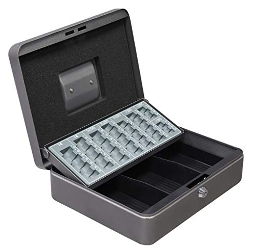 Caisse à monnaie en acier robuste gris graphite ARREGUI