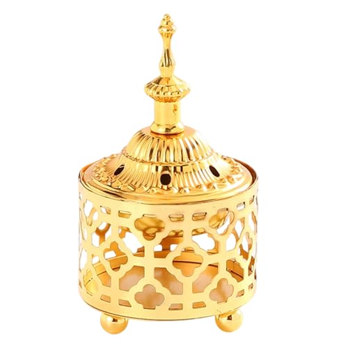 Bruciatori di incenso decorativi arabi vintage ciotola in metallo con coperchio per atmosfere calmanti in spa ufficio o casa decorativo ferro incensi ciotola