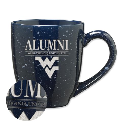 Rico Industries NCAA West Virginia Mountaineers Alumni 16 oz Team Color Laser Engraved Ceramic Coffee Mug