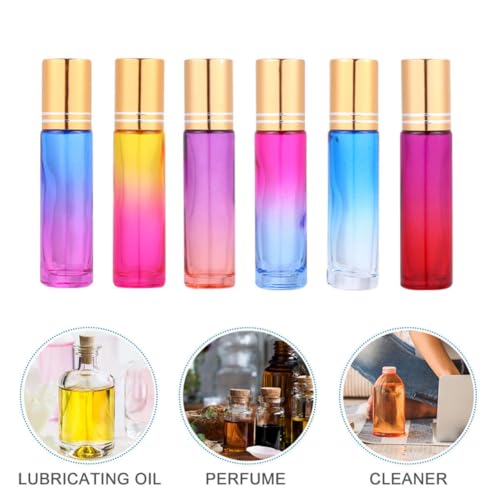 Flacons à bille en verre 10 ml Garneck avec bouchons colorés design
