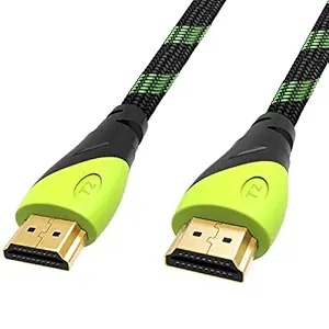TIZUM High Speed HDMI Cable Aura -Gold Plated-High Speed Data 10.2Gbps, 3D, 4K, HD 1080P (10 Ft/ 3 M)