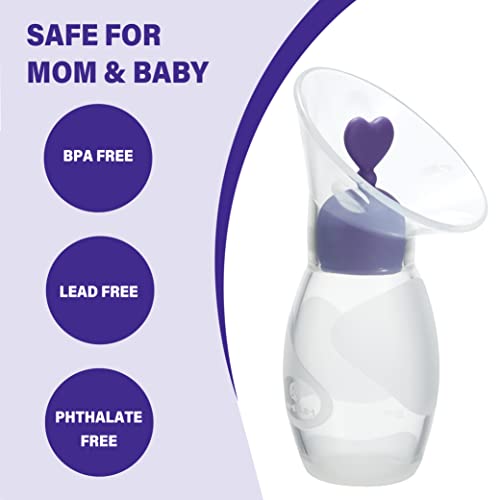 Amplim Manual Breast Pump - Baby Registry Items, Newborn Breastfeeding Must Haves. Silicone Milk Collector & Milk Catcher. Perfect for Nursing Moms, Postpartum Essentials Kit, FSA & HSA Eligible, 4oz - Thumbnail 3