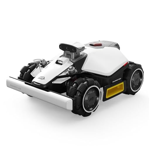 MAMMOTION LUBA Mini 2 AWD 1000 Mähroboter ohne Begrenzungskabel, Empf.1000㎡ Tri-Kamera-AI-Vision & NetRTK-Positionierung, Auto-Mapping, DropMow-Modus, 80% Steigung, Schnitthöhe 20-65mm, 10 Multi-Zonen