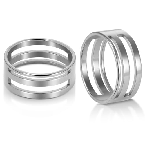 2 Pieces Jump Ring Opener Tool, Stainless Steel Split Connector Ring Opener and Closing Finger Tool for Jewelry Makers Craft Projects Supplies (17mm Silver)
