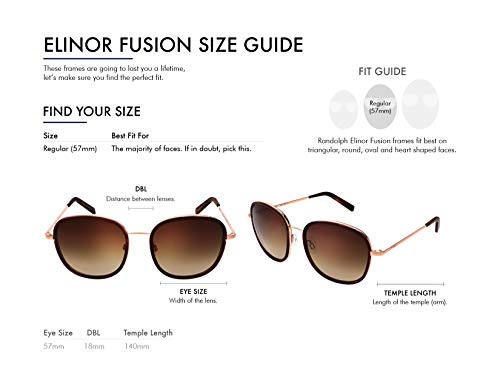 Randolph Eyewear Elinor Fusion Sunglasses for Women – Oversized Non-Polarized Sunglasses with 23k Gold Frame, UV Protection4