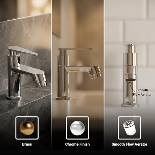 Image of GLOXY Premium Deck Mount Pillar Tap for Bathroom with Chrome Finished Nano Lever - Single Lever Wash Basin Tap for Bathroom, Gardens & Kitchen Sinks - 10 Years Warranty