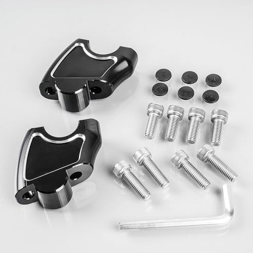 WOOGA Zmodyfikowane części motocyklowe, wzmocnienia kierownicy, wysokość 45 mm, zestaw zaciskowy 25 mm do tyłu, kompatybilny z Ho&nda Rebel CMX 1100 CMX 500 CMX 300 CMX 250 akcesoria 2017-2024