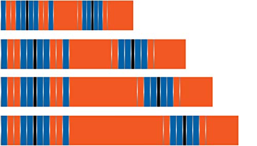 White Water Archery Non-Laminated Orange Blue Traditional 13 Crest Arrow Wraps 15 pk Choose Length Width (5, 1.4)