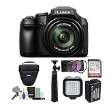 Panasonic LUMIX FZ80D 4K Long Zoom (18.1MP, 60X Zoom) Bundle with Ultra SDXC 64GB Flash Memory Card, Spider Tripod, Replacement Battery, Filter Kit, Slave Flash and Accessory Kit (7-Items)