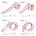 Donruby 24Pcs Silicone Cable Ties - Reusable & Washable with Locking Buckles, Adjustable Fastening Cable Management Straps, Multi-Purpose High Elasticity Cord Organizer (Pink)