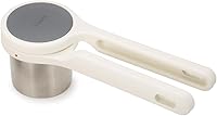 Vista 1 de Exprimidor ergonómico, con giro, de acero inoxidable Joseph Joseph, (Potato Ricer), Blanco