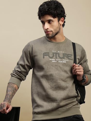 Image of Lux Nitro Men's Premium Fleece Sweatshirt | High Density HD Print | Soft & Warm Winter Wear | Stylish Casual Round Neck Pullover for Daily Use