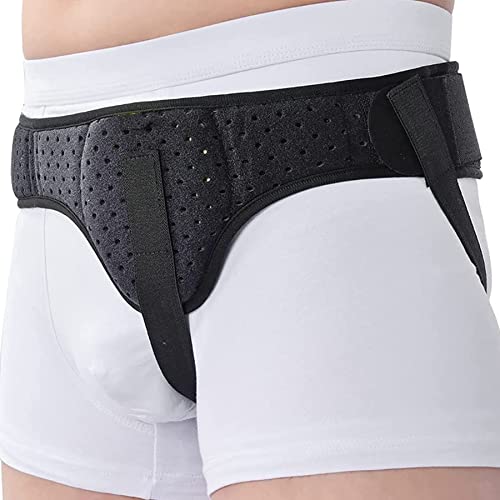 YZBBSH Cinturón de Hernia Inguinal para Hombres - Lado Izquierdo O Derecho - Braguero de Soporte para Hernia Inguinal - para Pre Y Post Cirugía Soporte de Compresión - Tamaño Opcional,L