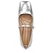 Franco Sarto Womens Tinsley Mary Jane Flats Silver Metallic 6 M