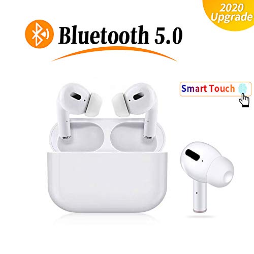 Auriculares inalámbricos Bluetooth 5.0, Auriculares táctiles con micrófono, emparejamiento automático, Auriculares estéreo HiFi Resistentes al Agua para iPhone/Samsung/Apple/Airpod