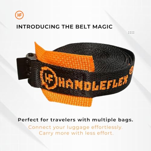 Image of Belt Magic by Handleflex - Luggage Straps for Suitcases | Designed for Carrying multtiple Suitcases | Polyester and Naylon | Prevention of Lost Luggage | Better Organization | Strap Length 11'6 inch