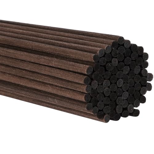 10inch Reed Diffuser Replacement Sticks - 60Pcs Brown Aroma Fragrance Sticks Refill for Home and Bathroom - Rattan Essential Oil Sticks for Scented Diffuser