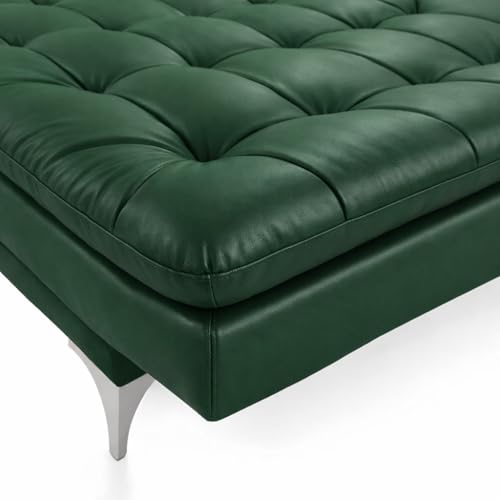 Image of Casaliving Danny 3 Seater Sofa Cum Bed Leatherette Fabric (Green) with Two Cushions Perfect for |Home Living |Office Room and Guest Room Premium Sofa