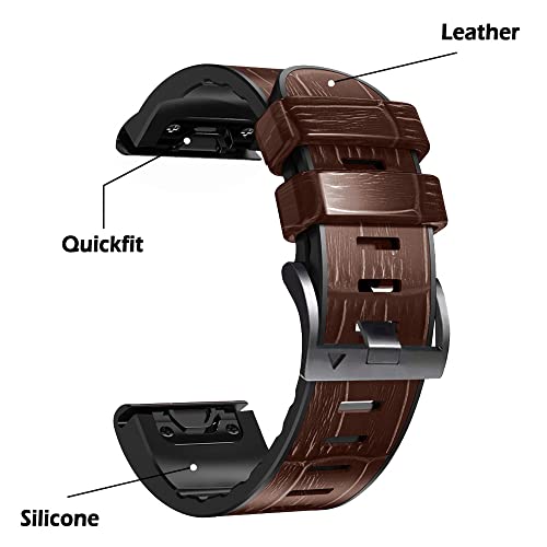 Correa de silicona de 26mm para Garmin Fenix 7X y 6X Pro en color ágata 3