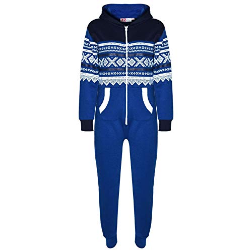 Onesie Aztec motif flocon combinaison polaire bicolore 5-6
