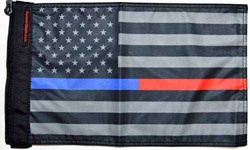 Forever Wave USA Subdued Thin Blue-Red Line Flag