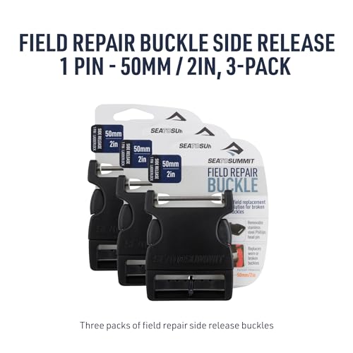 Image of Sea to Summit Field Repair Buckle - Side Release, 1 Pin, 3-pack, 50mm / 2in