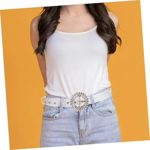 Rhinestone Belt with Adjustable Clear Buckle Transparent Waist Belt for Dresses Skirts and Jeans Elegant Accessory for Formal Occasions and Parties4