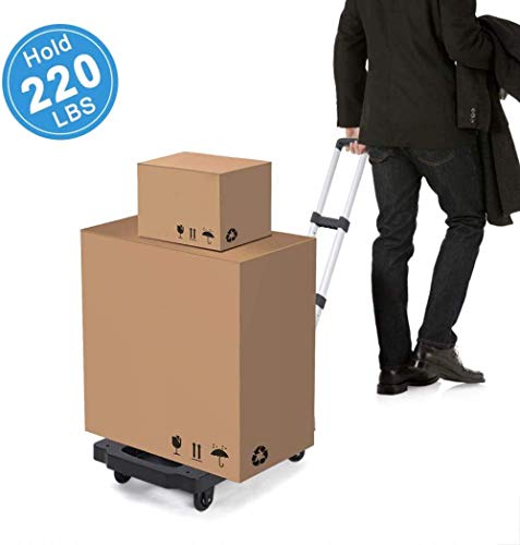 Carrito plegable multifuncional con ruedas y mango de goma miniatura 2