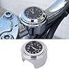 HshDUti Universal Mini Motorcycle Clock Watch Waterproof Motorbike Handlebar Clock Watch 7/8 inch Motorcycle Watch Silver #1