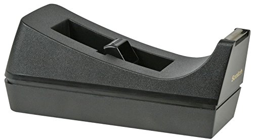 Scotch Brand Desktop Tape Dispenser, 1-Pack, Weighted Base, Black, 1