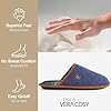 VeraCosy Men's Lightweight Breathable Indoor Slippers, Classic Memory Foam Anti Skid Comfy Spring Summer Shoes Navy Blue, 10/11 UK #3