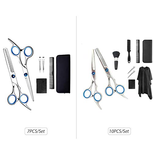 Extaum Tesoura para cortar cabelo,10 PCS Conjunto de tesoura de corte de cabelo Kit de tesoura de ca