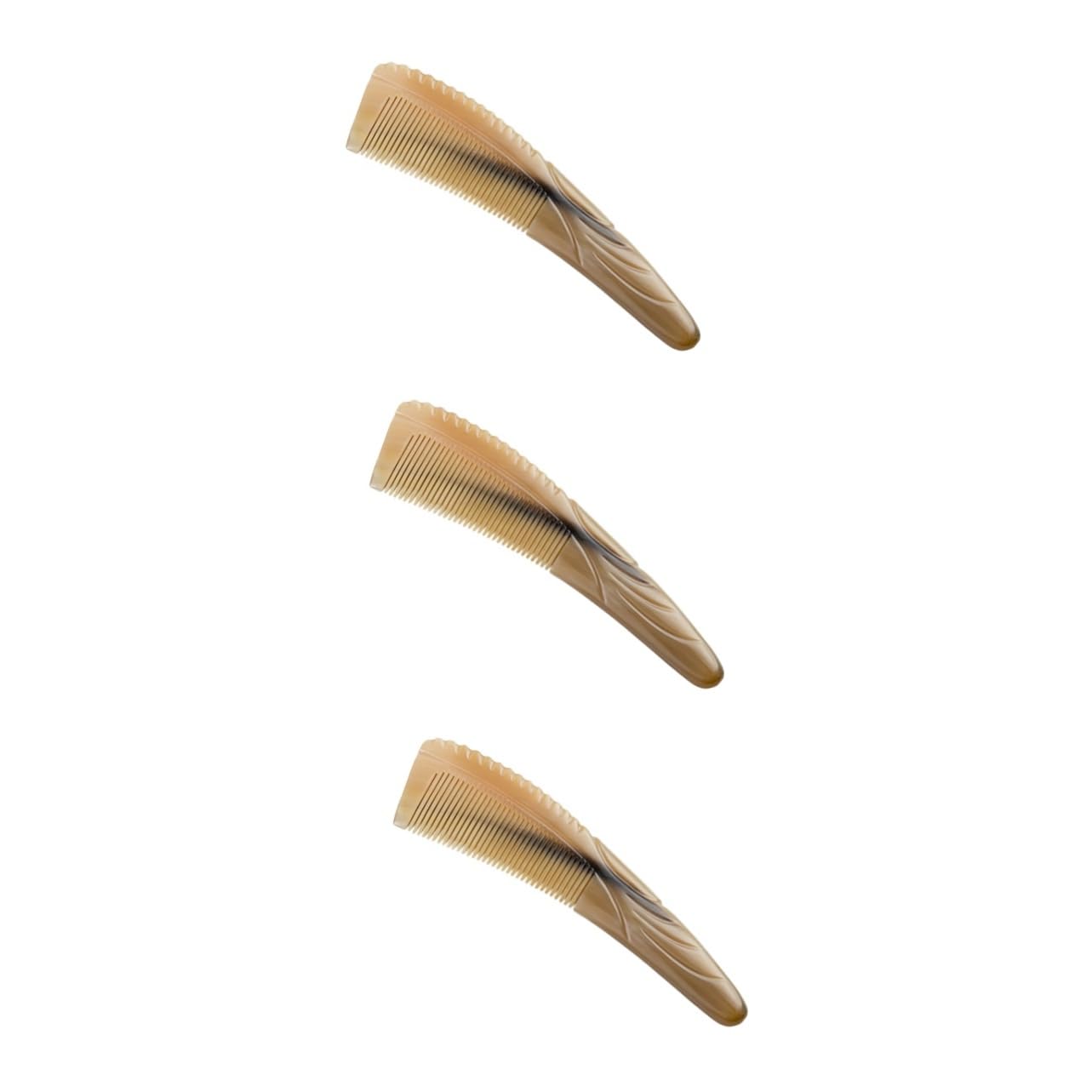 FRCOLOR 3 Pièces peignes de coiffure pour femmes peigne à moustache scalp massage de massage en corne pour masseur de cuir chevelu en corne de boeuf hommes cornes