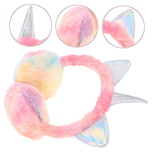 Orejeras de invierno contra el frío GALPADA de unicornio para niñas 7