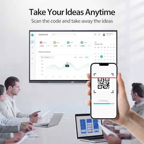 Image of JAV Interactive Whiteboard, 55'' 4K UHD Smart Whiteboard, Smart Board for Classroom and Business, Digital Touch Screen Smartboard, Robust App Ecosystem for Remote Meeting (Board Only)
