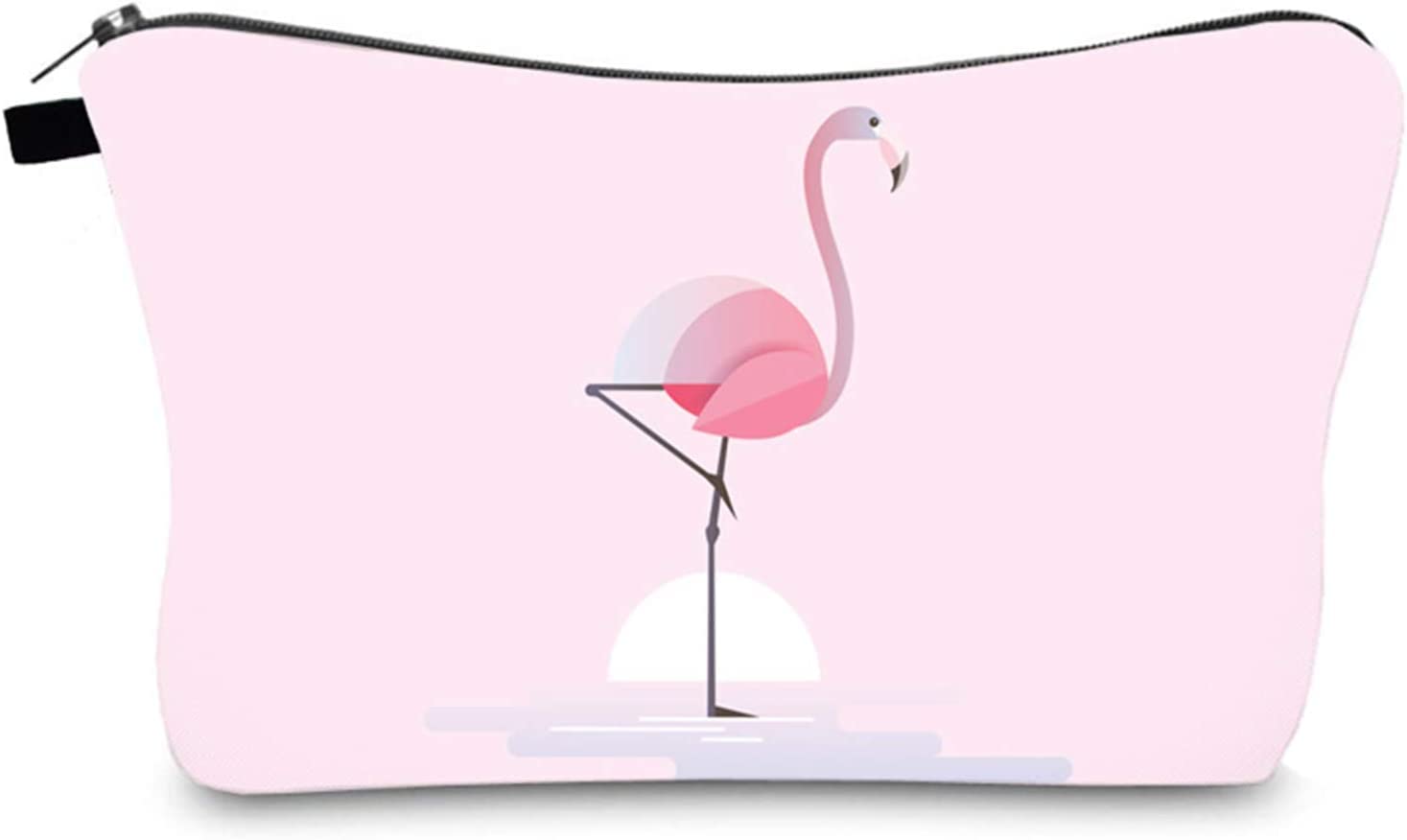 House of Quirk Animal Print 3 Cms Cosmetic Pouch (Standard_COSPAY_PINK_FLAMINGO_PINK FLAMINGO)-image-44