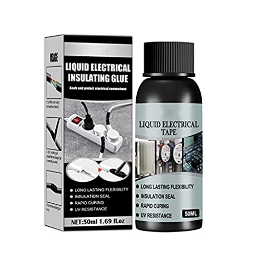 HADAVAKA Cinta aislante eléctrica líquida para tubos, cinta de secado rápido, pegamento ignífugo resistente a altas temperaturas, apto para uso en interiores y exteriores (1 set)
