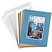 Golden State Art, Pack of 10 Mixed Colors Pre-Cut 8x10 Picture Mat 5x7 Photo White Core Bevel Cut Mattes Sets. Includes 10 High Premier Acid Free Mats & 10 Backing Board & 10 Clear Bags