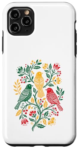 Rasta Reggae Roots Three Birds Jamaica Folk Art Floral �X�}�z�P�[�X iPhone 11 Pro Max �p