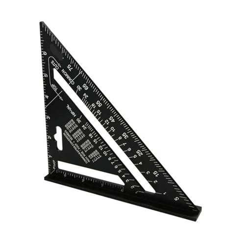 Regla triangular de precisión de 7 pulgadas y juego de carpintero multicolor en aluminio 7