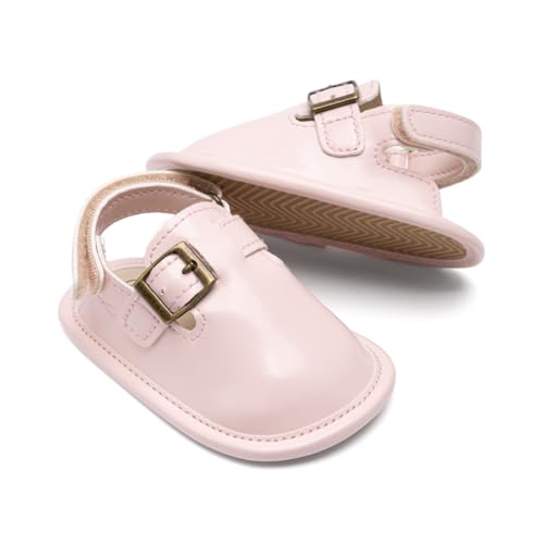 Image of KIDSUN Baby Boys Girls Sandals Adjustable Lightweight House Home Slippers Non Slip Newborn Prewalk First Walk Shoes