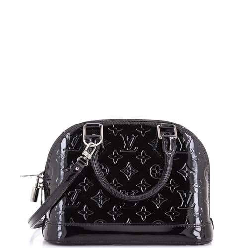 Pre-Loved Alma Handbag Monogram Vernis BB, Black