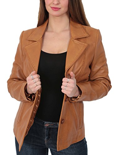 Veste en cuir Ruth femme : le blazer classique idéal du bureau aux sorties